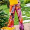 Pantalon fluide en dentelle multicolore La plage pantalon de plage