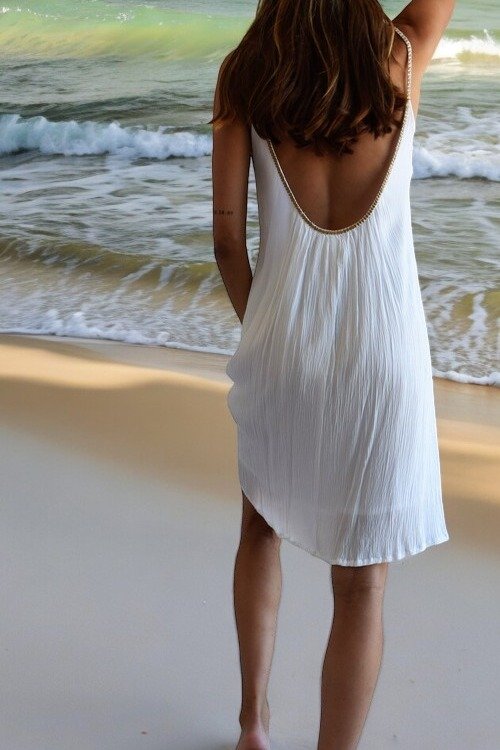 Robe Déesse blanc CHIC La plage beachwear