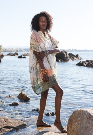 kaftan-tunique tie and dye L'ETE EN SOLDE beachwear