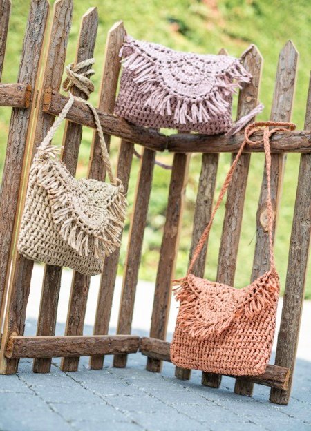 Pochette bandoulière raphia 100% été Jute et paille boheme