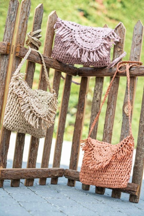 Pochette bandoulière raphia 100% été Jute et paille boheme