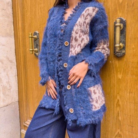 Gilet Tiger bleu La veste, sous toutes ses formes boho chic