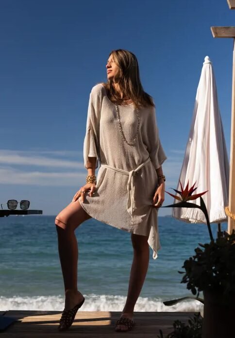 Robe tunique Djerba pour le bord de mer La plage 100% viscose